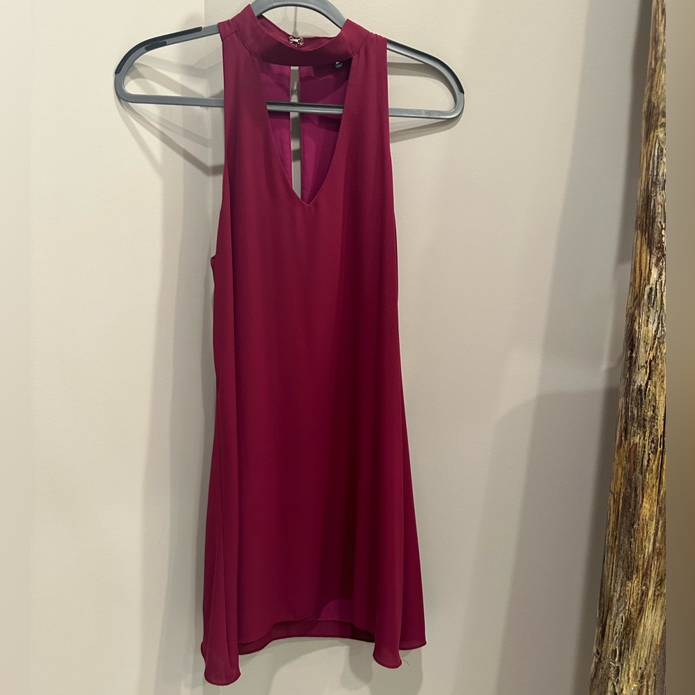 Dark Fuchsia high neck dress